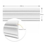 Плинтус РР самоклеючий 2320х85х7мм Білий (D) SW-00002592 - Зображення 3