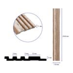 Рейка декоративна PS 2900х118х11мм Світлий мармур із золотими вкрапленнями 2900х120х11мм SW-00002141- - Зображення 3