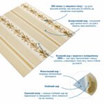 Панель стінова 3D 700х700х4мм Золотий орнамент SW-00001999 - Зображення 2