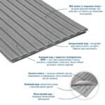 Панель-рейка в рулоні 2900х350х6мм Срібло SW-00002072 - Зображення 2