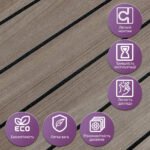 Покриття вінілове самоклеюче 3D рейки Дуб Мокко 600х2900х3мм SW-00002901 - Зображення 5