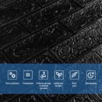 3D панель самоклеюча 700х770х5мм цегла Чорний (019-5) SW-00000151 - Зображення 4