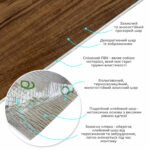 Самоклеюча вінілова плитка в рулоні 600х3000х2мм Каштан Мат SW-00001178 - Зображення 2