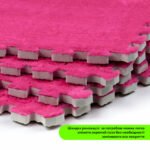 Підлога-пазл плюшевий 30х30х1см Рожевий (D) SW-00002092 - Зображення 5