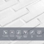3D панель самоклеюча кладка 770х700х5мм Біла (031) SW-00000167 - Зображення 4