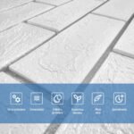 Панель стінова 700х700х4мм Біла цегла зі сріблом SW-00001502 - Зображення 4