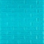 3D панель самоклеюча 700х770х5мм цегла Бірюза (002-5) SW-00000084