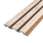 Рейка декоративна PS 2900х115х12мм Бежевий меланж із золотими вкрапленнями (D) SW-00001742