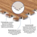 Підлога пазл - модульне підлогове покриття 600x600x10мм Золоте дерево (МР2) SW-00000022 - Зображення 3