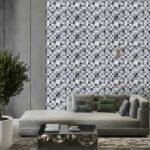 Декоративна ПВХ панель 960х480х4мм Чорно-біла мозаїка SW-00001432 - Зображення 6