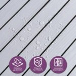 Покриття вінілове самоклеюче 3D рейки 600х600х2,8мм Білий графіт SW-00002193 - Зображення 4