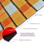 Мозаїка з декоративного скла 298х298х4,5мм Помаранчева SW-00002365 - Зображення 2