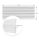 Плінтус РР самоклеючий 2300х140х4мм Білий (D) SW-00001808 - Зображення 4