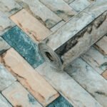 Самоклеючі шпалери 2800х500х1,5мм Бірюзова катеринославська цегла (D) SW-00001943