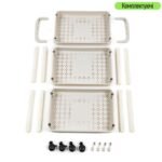 Етажерка мобільна триярусна універсальна пластикова 41х25х72см Слонова кістка SW-00002435 - Зображення 6