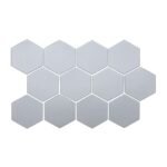 Дзеркальний декор акриловий самоклеючий 125*105мм срібло,12шт (D) SW-00002513