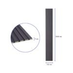 Рейка декоративна WPC стінова 3000х150х9мм Графіт SW-00001871 - Зображення 3