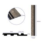 Рейка декоративна PS 2900х115х12мм Сіро-коричневий із золотими вкрапленнями SW-00002138 - Зображення 3