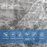 R061-2 Панель стінова у рулоні 3D 700мм*3,08м*2мм мармур чорний (D) SW-00002536 - Зображення 5