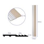 Рейка декоративна PS 2900х157х11мм Бежева зі сріблом SW-00002150- - Зображення 3