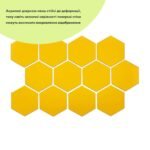 Дзеркальний декор акриловий самоклеючий 85*95мм золото, 12шт (D) SW-00002516 - Зображення 2