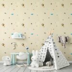 Панель стінова 3D 700х700х4мм Зірки та місяці на бежевому фоні SW-00001971 - Зображення 7