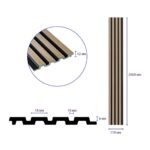 Рейка декоративна PS 2900х119х12мм Дуб з графітом SW-00001738 - Зображення 3