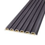 Рейка декоративна WPC кругла стінова 3000х152х15мм Графіт SW-00001873