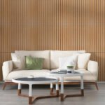 Покриття вінілове самоклеюче 3D рейки 600х600х2,8мм Теплий бурштин SW-00002205 - Зображення 6