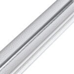 Плінтус РР самоклеючий 2300х70х4мм Білий з сірою смужкою (D) SW-00001833