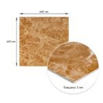 Декоративна ПВХ плита 600х600х3мм Кремовий мармур (S) SW-00001619 - Зображення 3