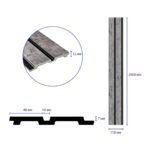 Рейка декоративна PS 2900х118х12мм Бетон із золотими вкрапленнями SW-00001752 - Зображення 3