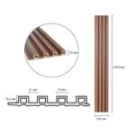 Рейка декоративна WPC стінова 3000х165х23мм Капучино SW-00001538 - Зображення 9