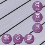 Покриття вінілове самоклеюче 3D рейки Білий Графіт 600х2900х3мм SW-00002900 - Зображення 5