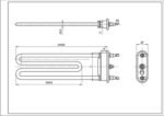 ТЕН для пральної машини Zanussi 1463219202 Thermowatt TPO 245-SG-1950 L= 245 mm 1950 W - Зображення 2