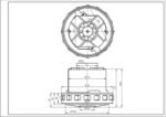 Двигун для мийного пилососа Zelmer 00145664 467.3.404-2 Domel D=130/92 mm H=30/130 mm 1600 W - Зображення 2