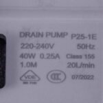 Помпа (насос) для пральної машини YPW1004 Drain Pump 40 Вт P25-1E (контакти роздільні ззаду; на 8 засувок) - Зображення 6