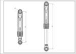 Амортизатор бака для пральної машини Samsung DC66-00421A AKS 80N L=185-270mm D отвору=11mm - Зображення 2