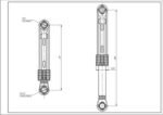 Амортизатор бака для пральної машини LG 4901ER2003A AKS 100N L=170-260mm D отворів=11mm - Зображення 2