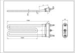 ТЕН для пральної машини Ariston C00087188 TZO 170-SG-1800 Thermowatt L=170 mm 1800 W - Зображення 2