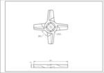 Ніж для м&aposясорубки Zelmer 10003882 D=47mm s=5mm Отвір=9x9mm NR5 (двосторонній) ZMMA025X (A861009) - Зображення 2