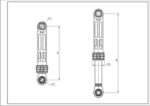 Амортизатор бака для пральної машини  Samsung AKS DC66-00531A 70N L=145-220mm D отвору=10/13mm - Зображення 2