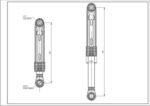 Амортизатор бака для пральної машини  Beko 2816870400 AKS 85N L=180-275mm D отвору=11mm - Зображення 2