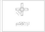 Ніж для м&aposясорубки Bosch 00620949 D=45mm s=9.5mm Отвір=9x9mm - Зображення 2