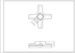 Ніж для м&aposясорубки Kenwood KW714431 D=54mm s=10.5mm Отвір=10.5x10.5mm - Зображення 2
