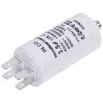 Пусковий конденсатор для пральної машини CBB60 3.5uF 450V 34x70mm (4 клеми)