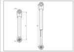 Амортизатор бака для пральної машини Bosch 00673541 з дюбелем (2 шт.) L=170-250mm D отвору=8/14mm - Зображення 2