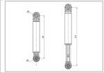 Амортизатор бака для пральної машини Bosch ANSA 00118869 90N L=190-280mm D отвору=8mm - Зображення 2