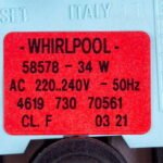 Помпа (насос) для пральної машини Whirlpool 481236018529 Plaset 34 Вт 58578 (контакти роздільні ззаду; на 3 саморізи) - Зображення 2