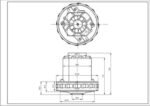 Двигун для мийного пилососа VAC060UN SKL D=134/90 mm H=31/130 mm 1350 W - Зображення 2